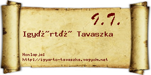 Igyártó Tavaszka névjegykártya